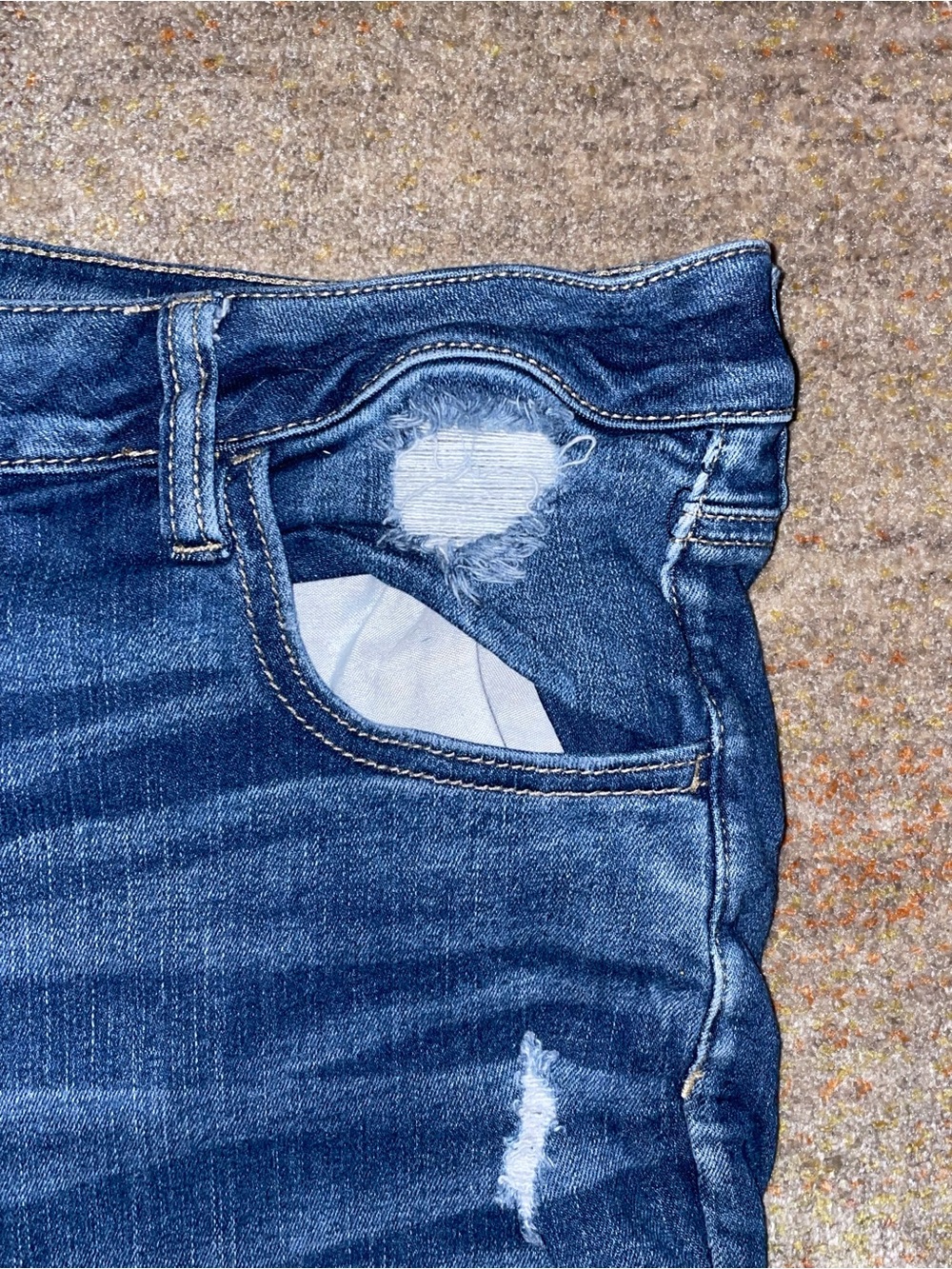 American Eagle Outfitters Dark Blue Distressed Women’s Jeggings Size 22 reg - Picture 7 of 12